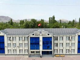 Solar panels installed on Batken power grid company roof