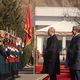Photo 24.news agency. Vladimir Putin welcomes the guard of honor at the state residence Ala-Archa 