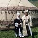 Фото из архива Жээнбека Мамырканова. Жамбы Карыбекова (слева) на одной из выставок