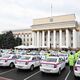 Фото кабмина. Адылбек Касымалиев вручил ГУОБДД 150 авто: Главная сила — человек, не техника!