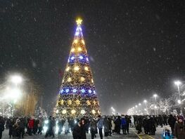 Каждому городу&nbsp;&mdash; свой стиль. Новогодние елки Кыргызстана в&nbsp;деталях 